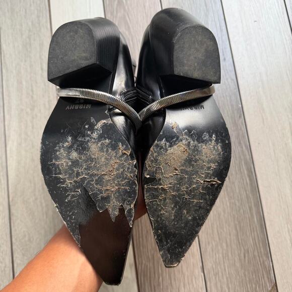 Misbhv pointed toe harness ankle boots